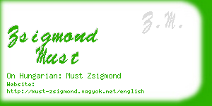 zsigmond must business card